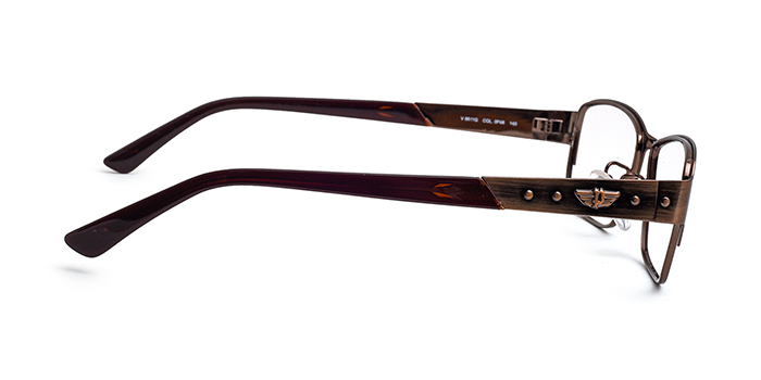 POLICE Brown Full Frame Rectangle Eyeglasses for Men and Women