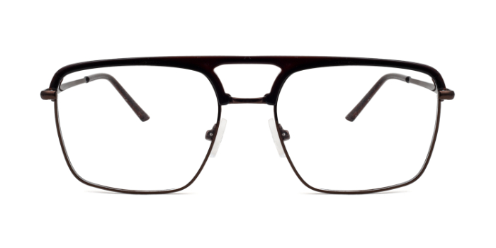 NERDLANE by EyeMyEye E15B11393 Brown Full Frame Square Eyeglasses for Men and Women