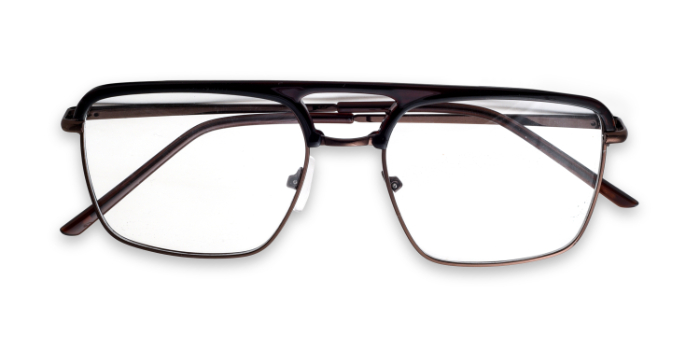 NERDLANE by EyeMyEye E15B11393 Brown Full Frame Square Eyeglasses for Men and Women