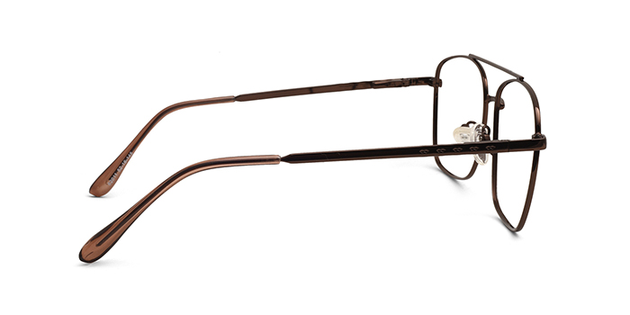  Brown Full Frame Square Eyeglasses for Men and Women