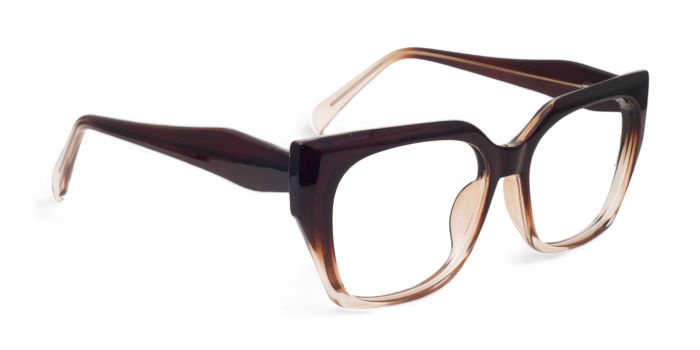 MIRAR by EyeMyEye Brown color Full Frame Butterfly Eyeglasses for Women