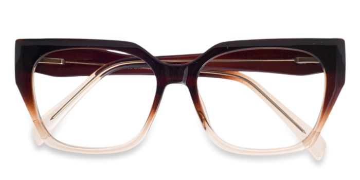MIRAR by EyeMyEye Brown color Full Frame Butterfly Eyeglasses for Women