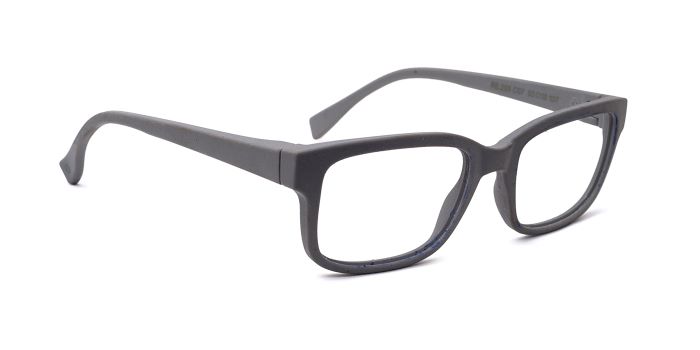  Grey Full Frame Rectangle Eyeglasses for Men and Women