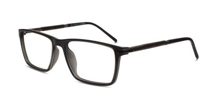  Grey Full Frame Rectangle Eyeglasses for Men and Women