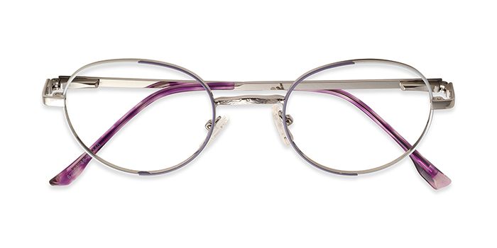  Purple Full Frame Round Eyeglasses for Women