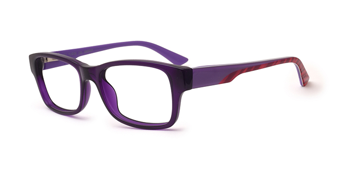 PUMA Purple Full Frame Rectangle Eyeglasses for Kids