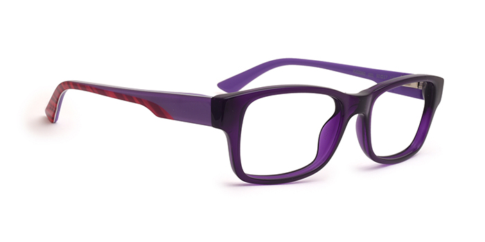 PUMA Purple Full Frame Rectangle Eyeglasses for Kids