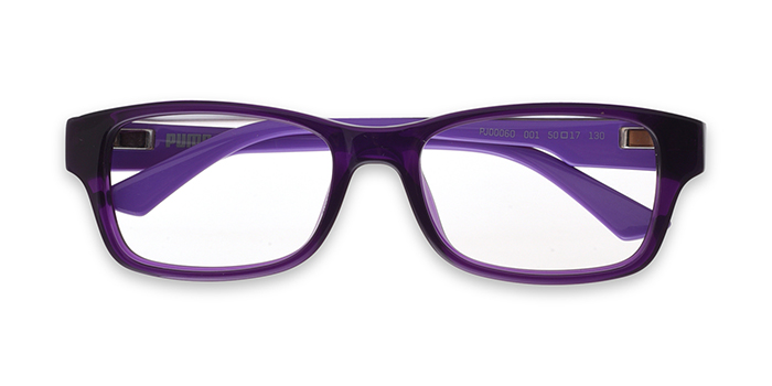 PUMA Purple Full Frame Rectangle Eyeglasses for Kids