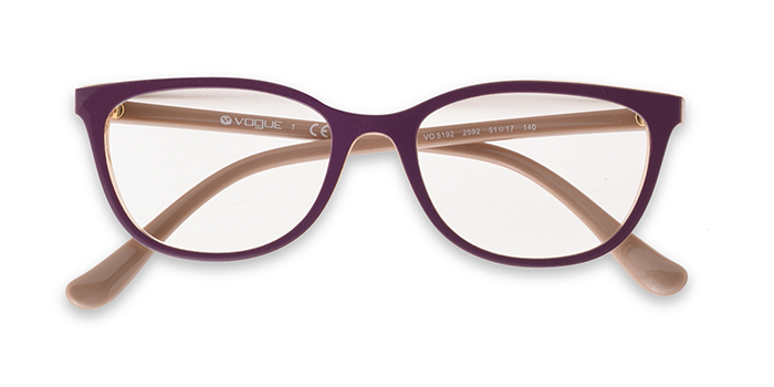 VOGUE Purple Full Frame Oval Eyeglasses for Women