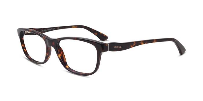 VOGUE Tortoise Full Frame Rectangle Eyeglasses for Women