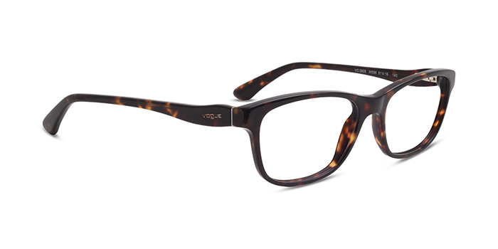 VOGUE Tortoise Full Frame Rectangle Eyeglasses for Women