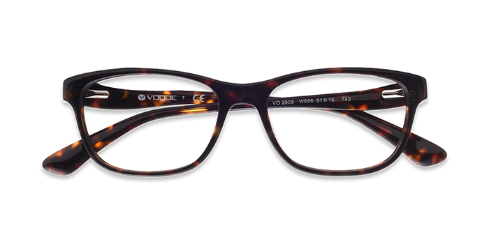 VOGUE Tortoise Full Frame Rectangle Eyeglasses for Women