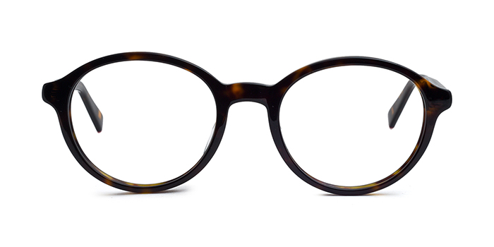 TOMMY HILFIGER Tortoise Full Frame Round Eyeglasses for Men and Women