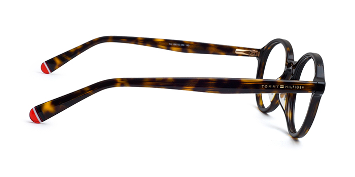 TOMMY HILFIGER Tortoise Full Frame Round Eyeglasses for Men and Women
