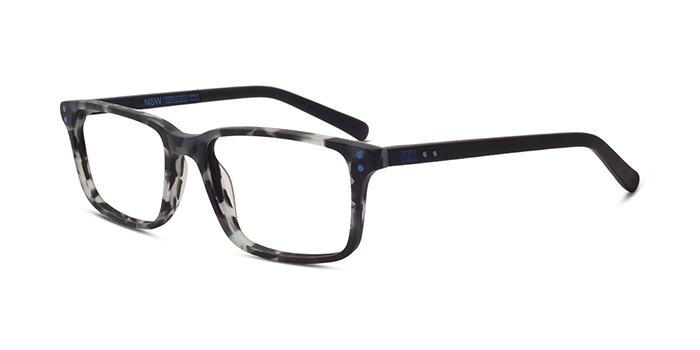 NIKE Havana Full Frame Rectangle Eyeglasses for Men and Women