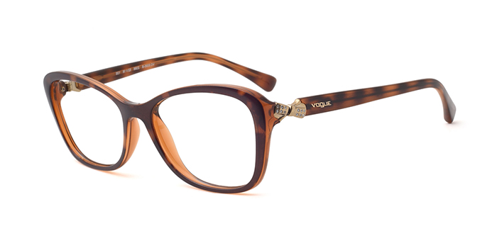 VOGUE Tortoise Full Frame Square Eyeglasses for Women