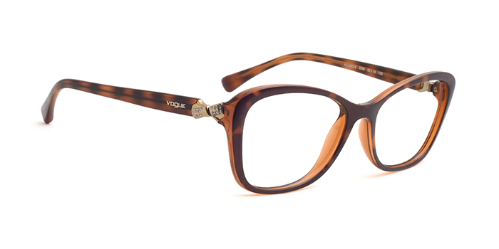 VOGUE Tortoise Full Frame Square Eyeglasses for Women