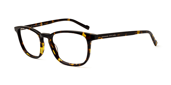 PIERRE CARDIN Tortoise Full Frame Rectangle Eyeglasses for Men and Women