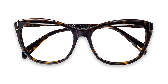 POLICE Tortoise Full Frame Cateye Eyeglasses for Women