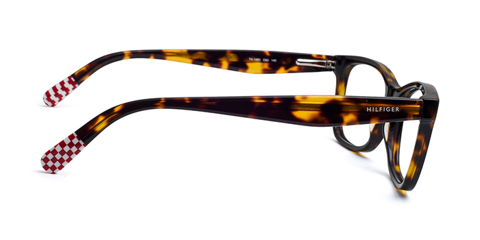 TOMMY HILFIGER Tortoise Full Frame Square Eyeglasses for Men and Women