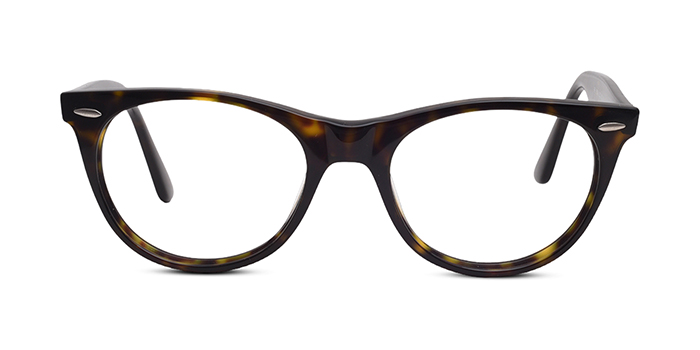 Ray-Ban Tortoise Full Frame Round Eyeglasses for Men and Women