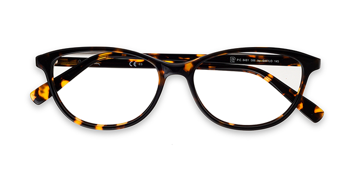 PIERRE CARDIN Tortoise Full Frame Oval Eyeglasses for Women
