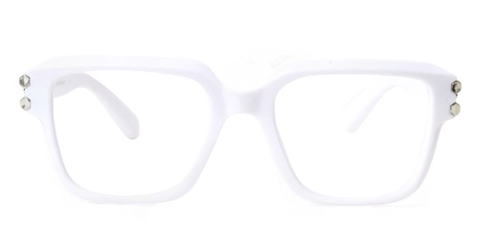 MIRAR by EyeMyEye white Full Frame Square Eyeglasses for Men and Women