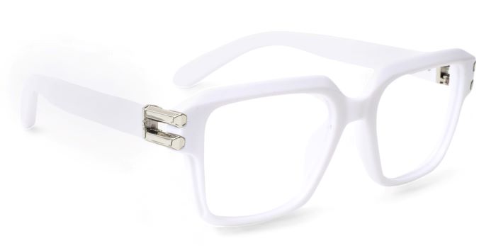 MIRAR by EyeMyEye white Full Frame Square Eyeglasses for Men and Women