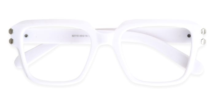MIRAR by EyeMyEye white Full Frame Square Eyeglasses for Men and Women