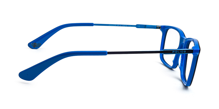 POLICE Blue Full Frame Rectangle Eyeglasses for Men and Women