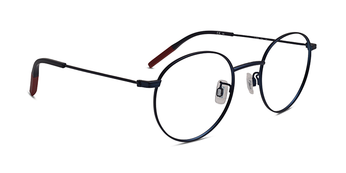 TOMMY JEANS Blue Full Frame Round Eyeglasses for Men and Women