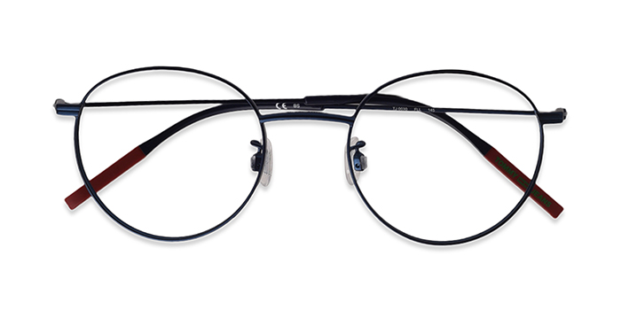 TOMMY JEANS Blue Full Frame Round Eyeglasses for Men and Women