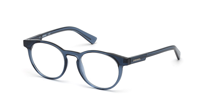 Diesel Blue Full Frame Round Eyeglasses for Men and Women