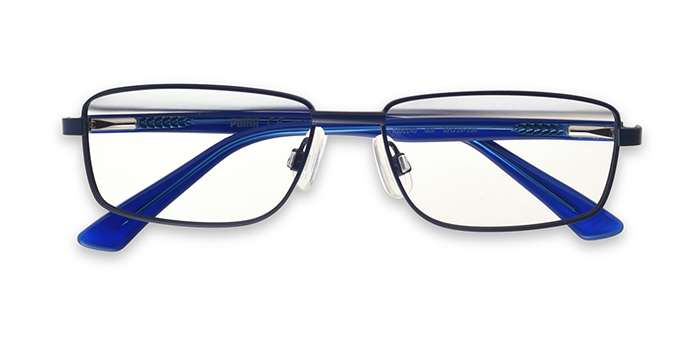 PUMA Blue Full Frame Rectangle Eyeglasses for Kids
