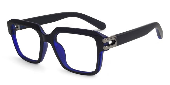 MIRAR by EyeMyEye Blue Full Frame Square Eyeglasses for Men and Women