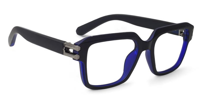 MIRAR by EyeMyEye Blue Full Frame Square Eyeglasses for Men and Women