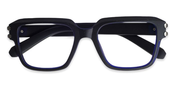 MIRAR by EyeMyEye Blue Full Frame Square Eyeglasses for Men and Women