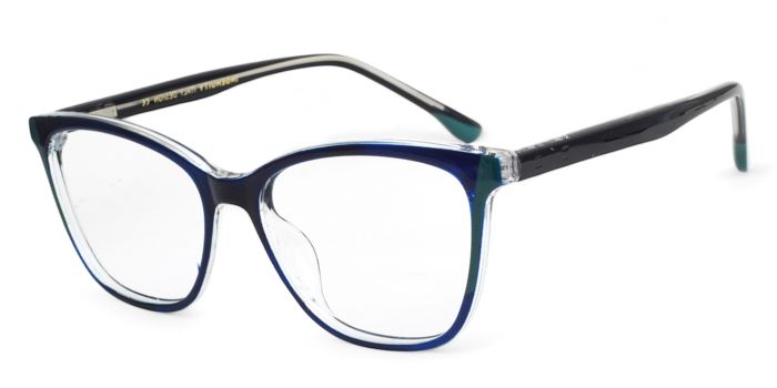 MIRAR by EyeMyEye Blue color Full Frame Butterfly Eyeglasses for Women