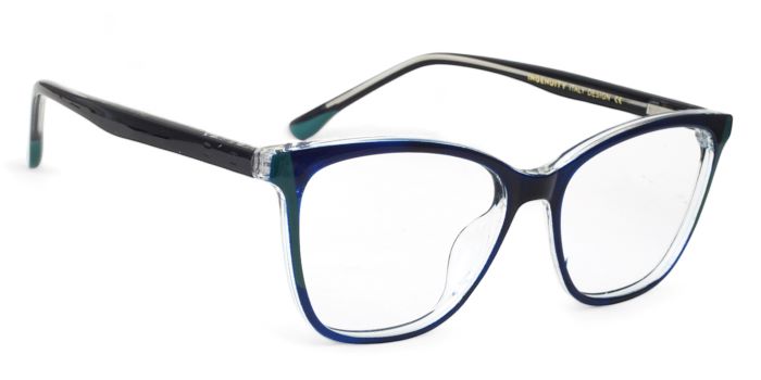 MIRAR by EyeMyEye Blue color Full Frame Butterfly Eyeglasses for Women