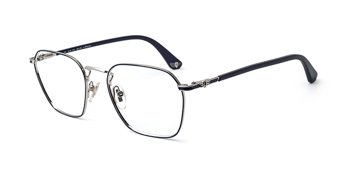 POLICE Blue Full Frame Square Eyeglasses for Men and Women