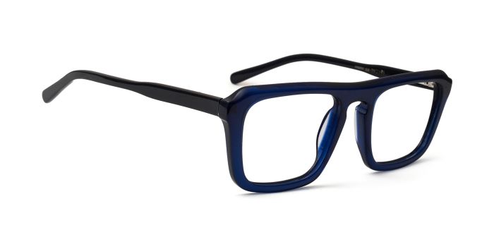 Nerdlane Blue Full Frame Square Eyeglasses for Men and Women