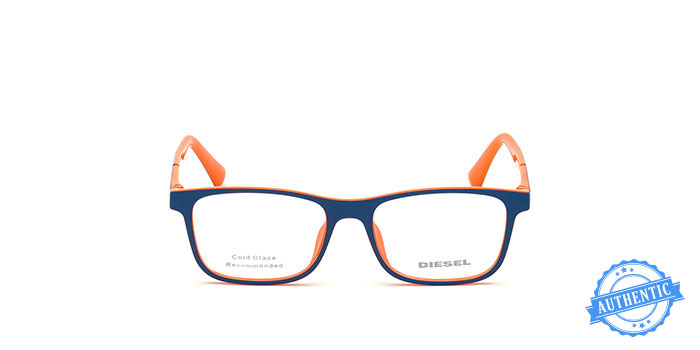 Diesel Blue Full Frame Rectangle Eyeglasses for Men and Women