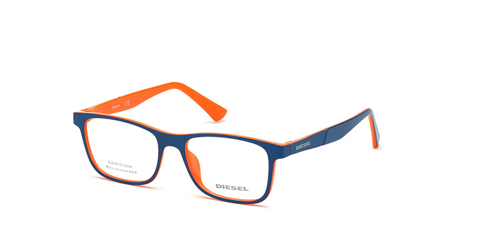 Diesel Blue Full Frame Rectangle Eyeglasses for Men and Women