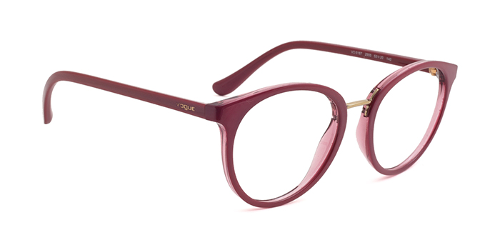 VOGUE Marron Full Frame Round Eyeglasses for Women