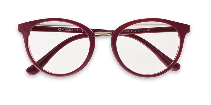 VOGUE Marron Full Frame Round Eyeglasses for Women