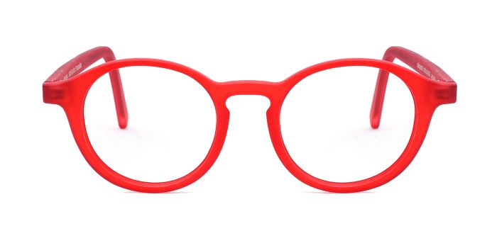  Red Full Frame Round Eyeglasses for Kids