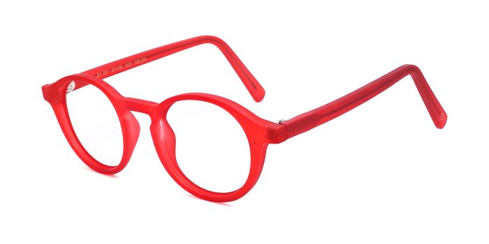 Red Full Frame Round Eyeglasses for Kids