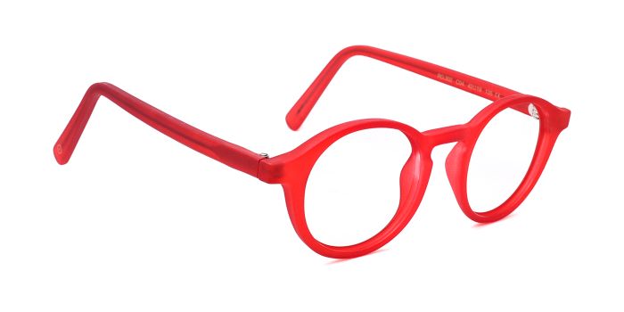  Red Full Frame Round Eyeglasses for Kids