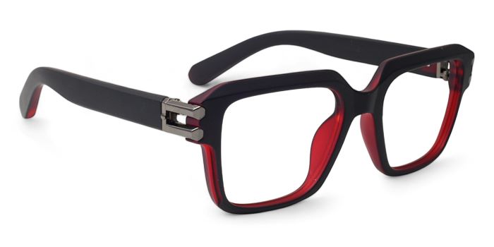 MIRAR by EyeMyEye Red Full Frame Square Eyeglasses for Men and Women