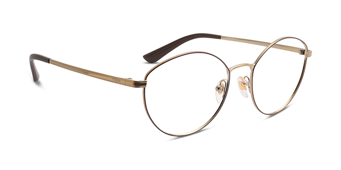 VOGUE Marron Full Frame Oval Eyeglasses for Women